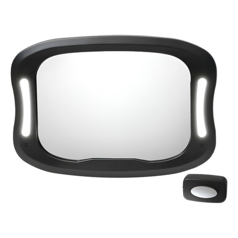 Espejo Rectangular Para Auto Luz Y Control Calidad Bebesit