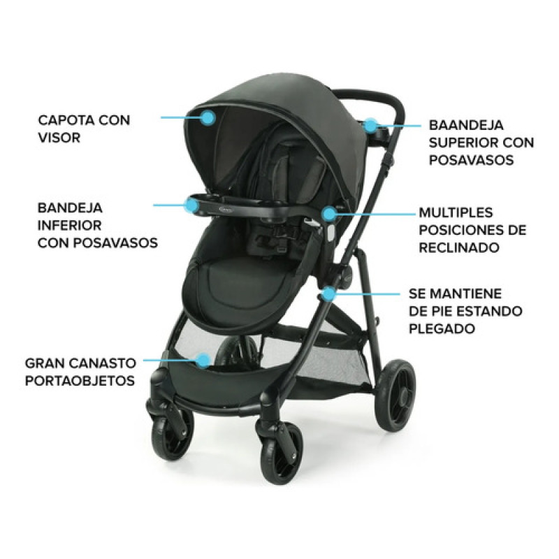 Coche Travel System 3en1 Graco Element Ts Canter Con Latch